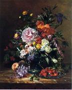 unknow artist Floral, beautiful classical still life of flowers.114 oil on canvas